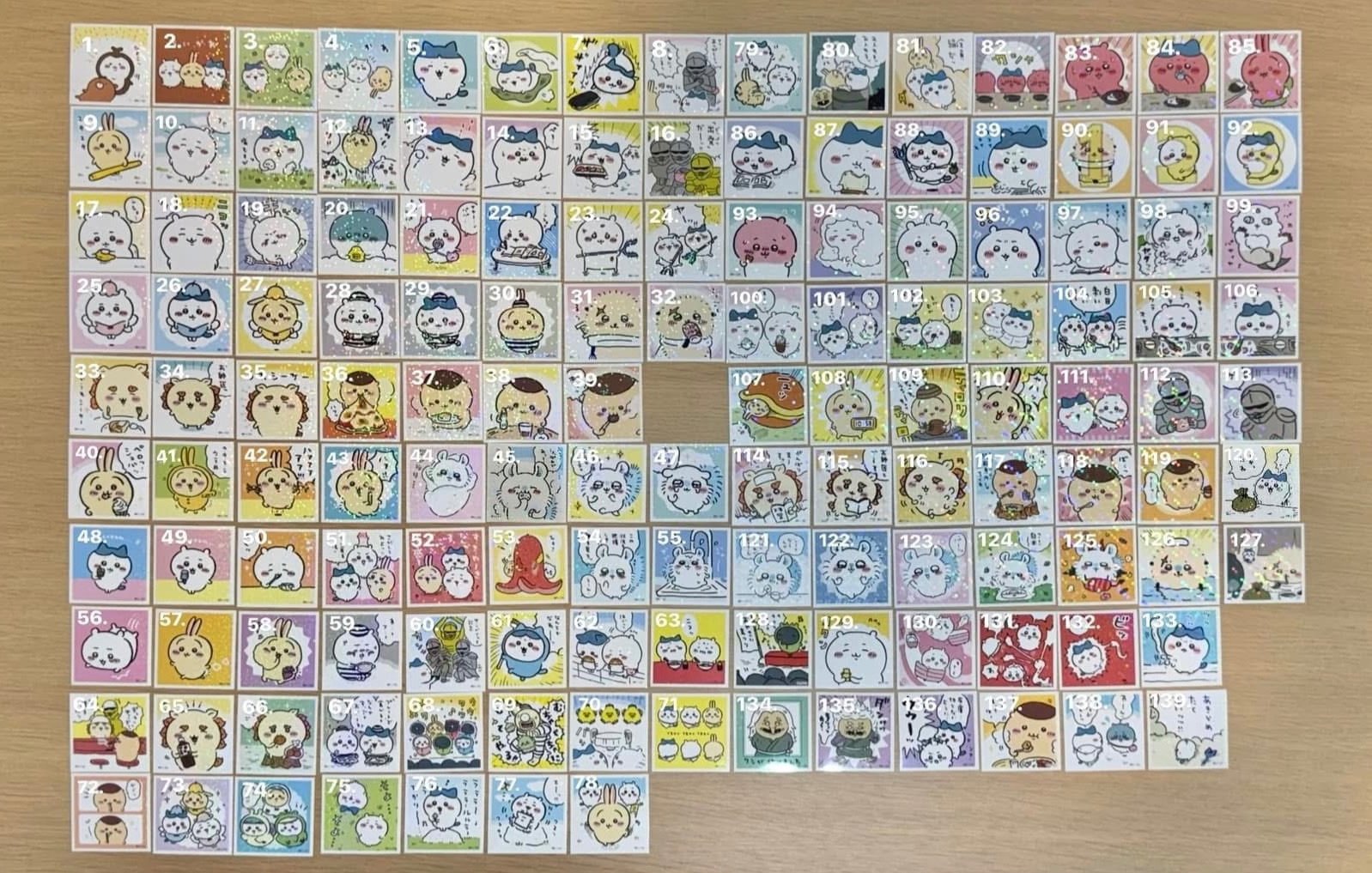 隨機方形貼紙 確認款（1～68）