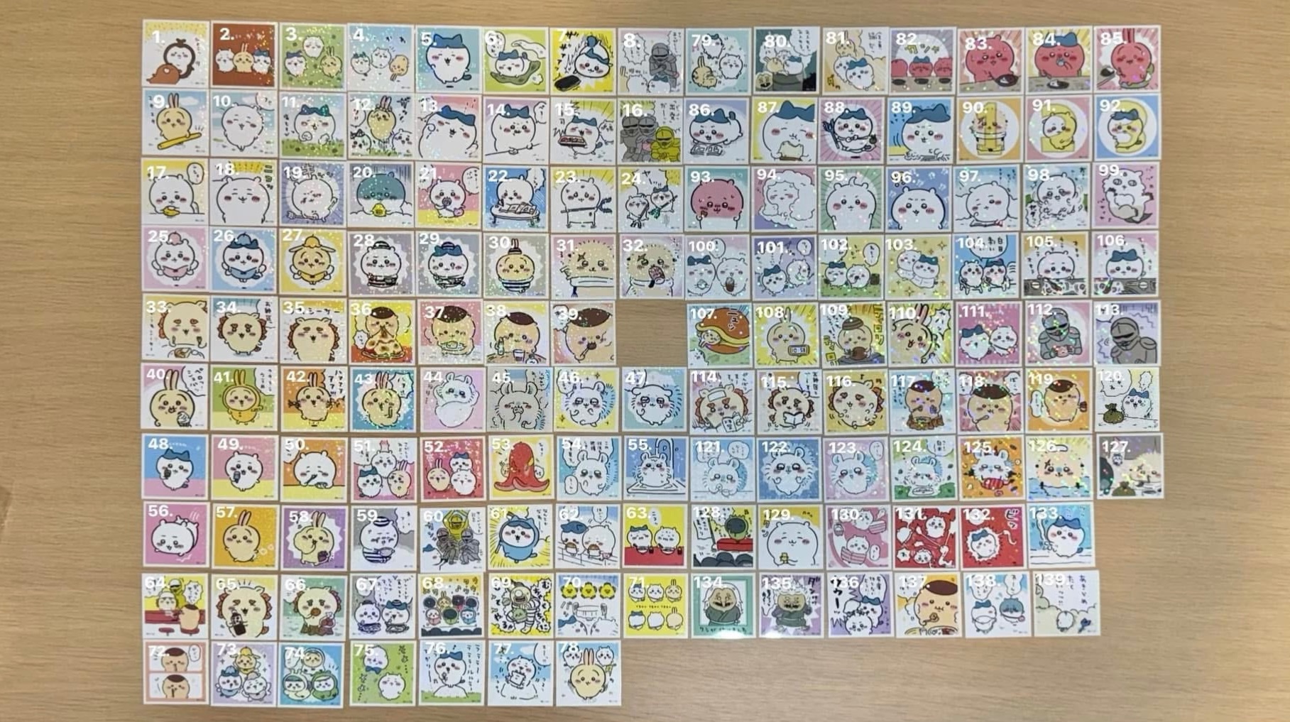 隨機方形貼紙 確認款（69～139）