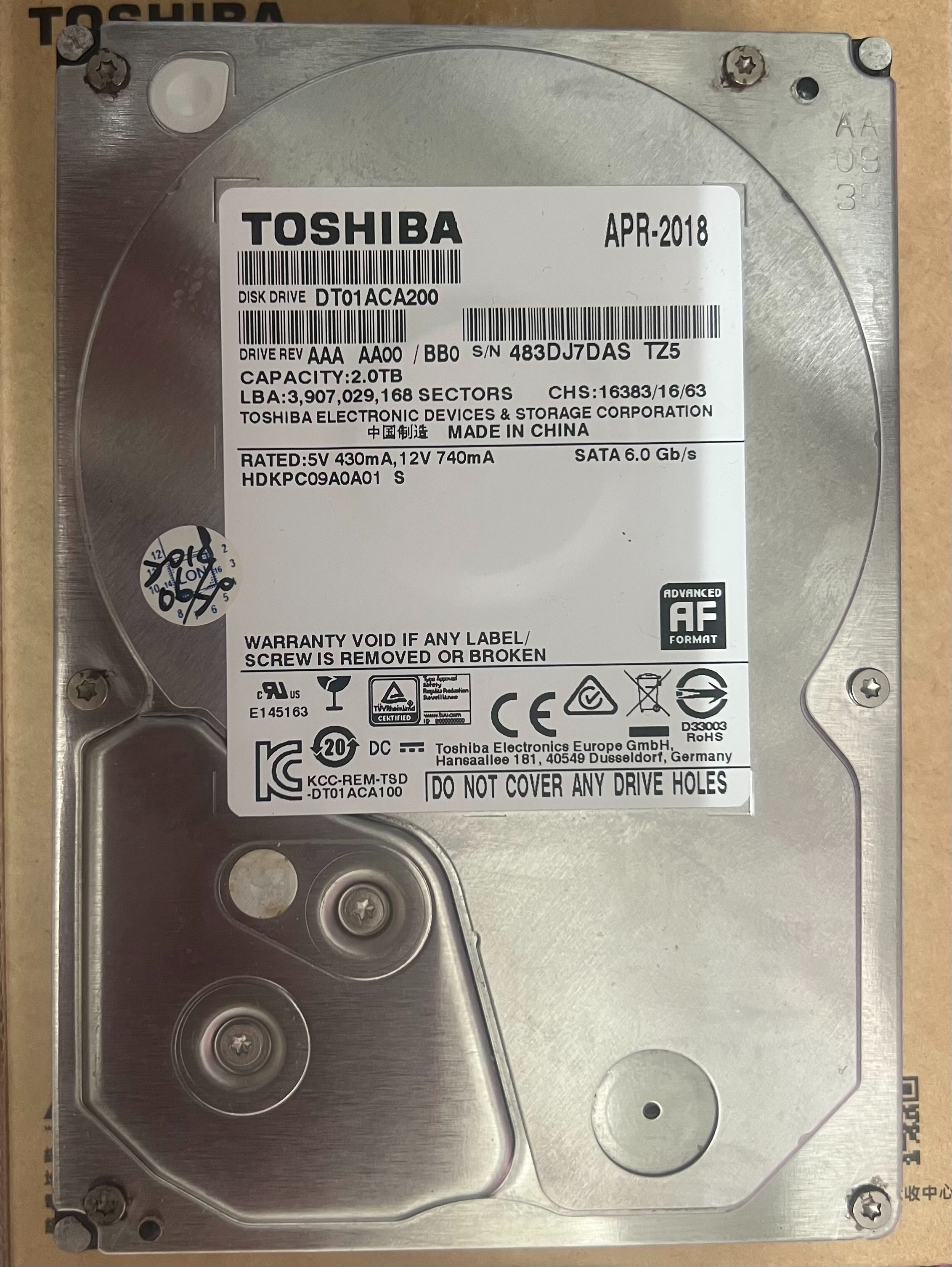 Toshiba 2TB DT01ACA200 CMR