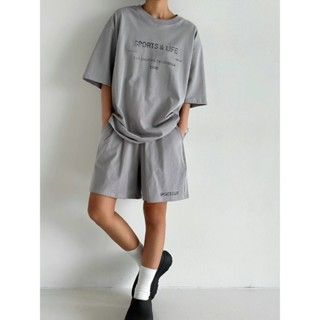 『現貨』🔥正韓潮流字母上衣+短褲套裝 SET KOREA東大門連線空運 韓國裝服飾代購 下殺出清 快速出貨 男裝