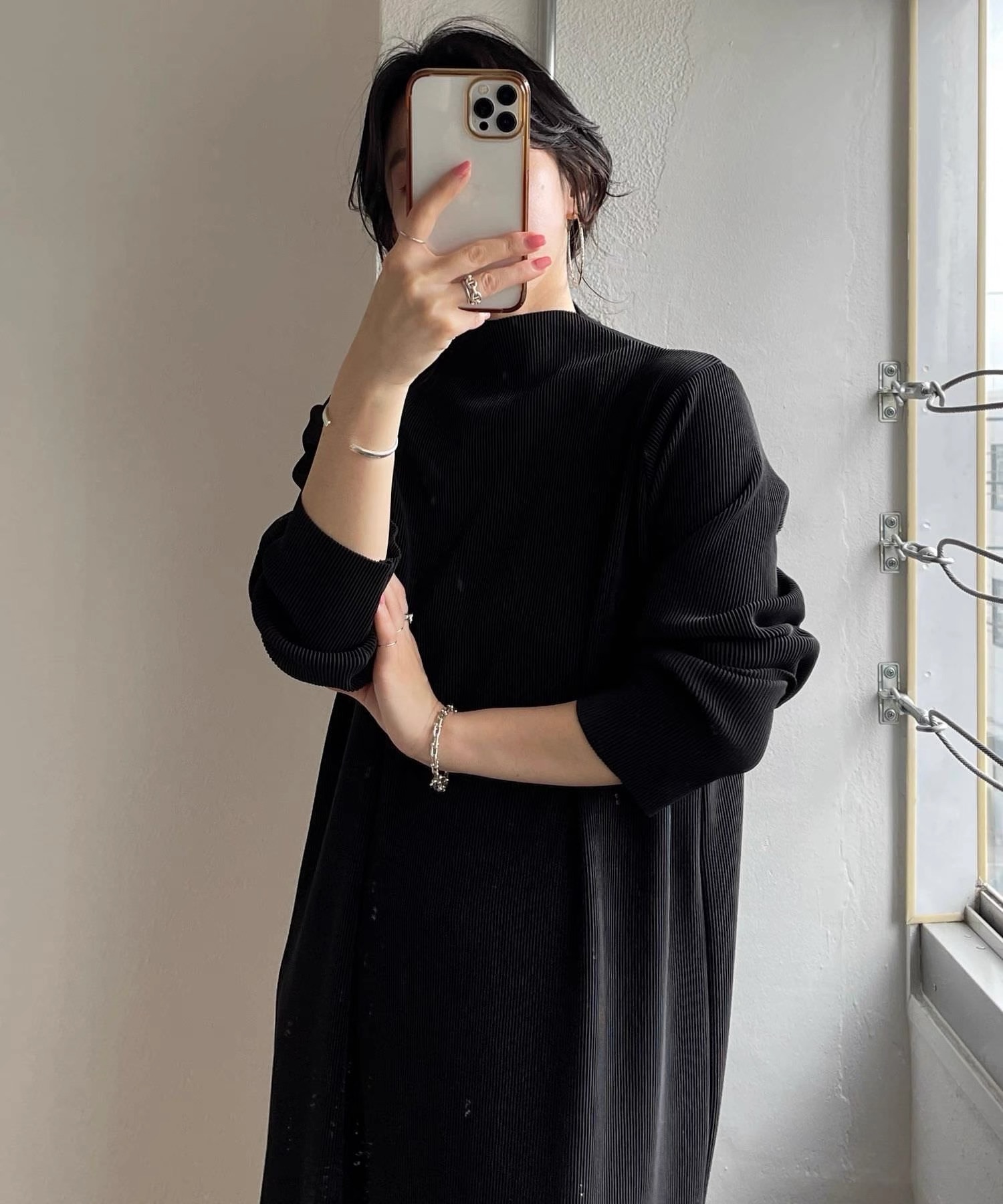 010203 團購不退換預購 貴牌可剪拆顯瘦 三宅風 長款洋裝