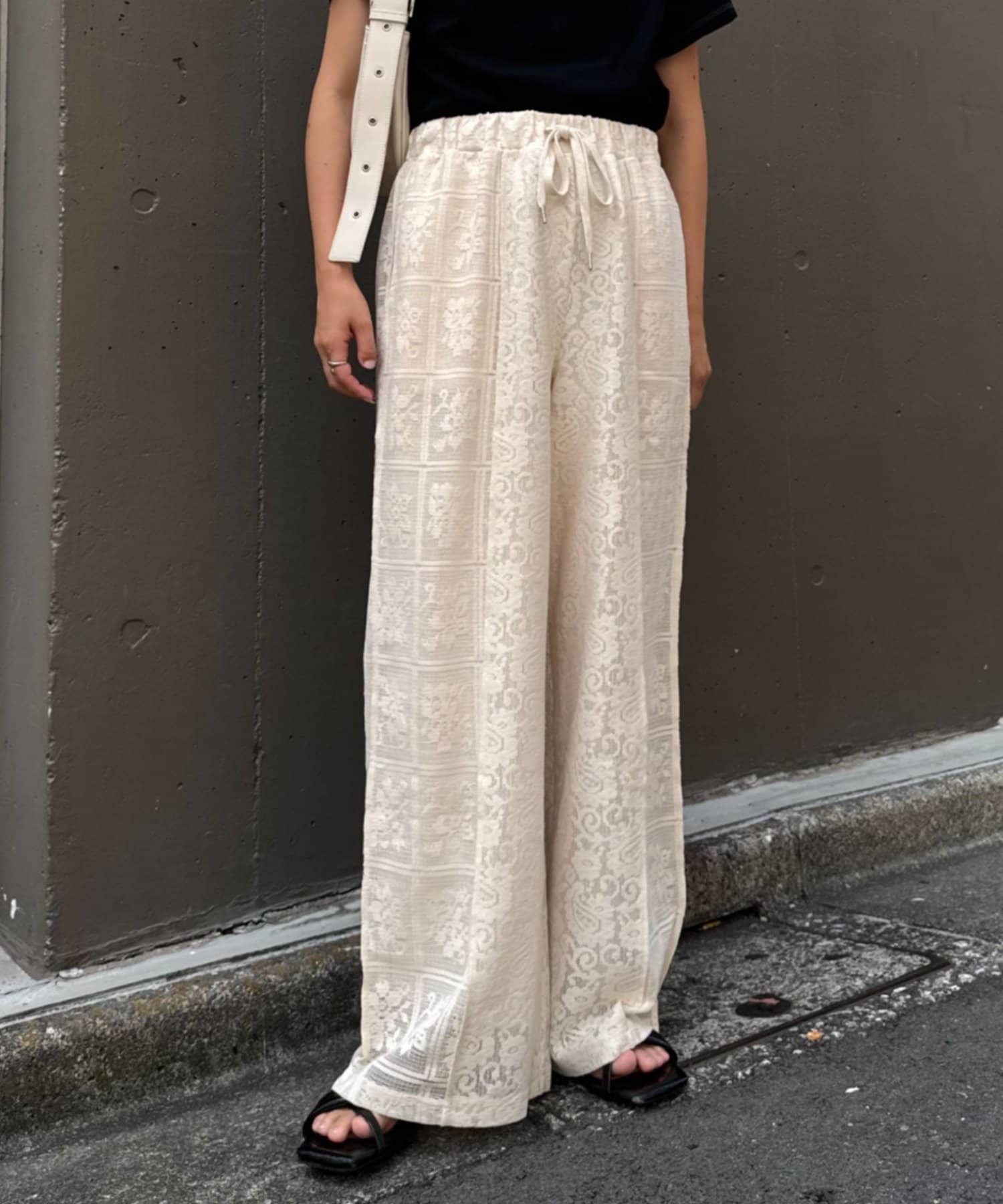 031703 團購不退換預購 ciao 超美 蕾絲 寬褲