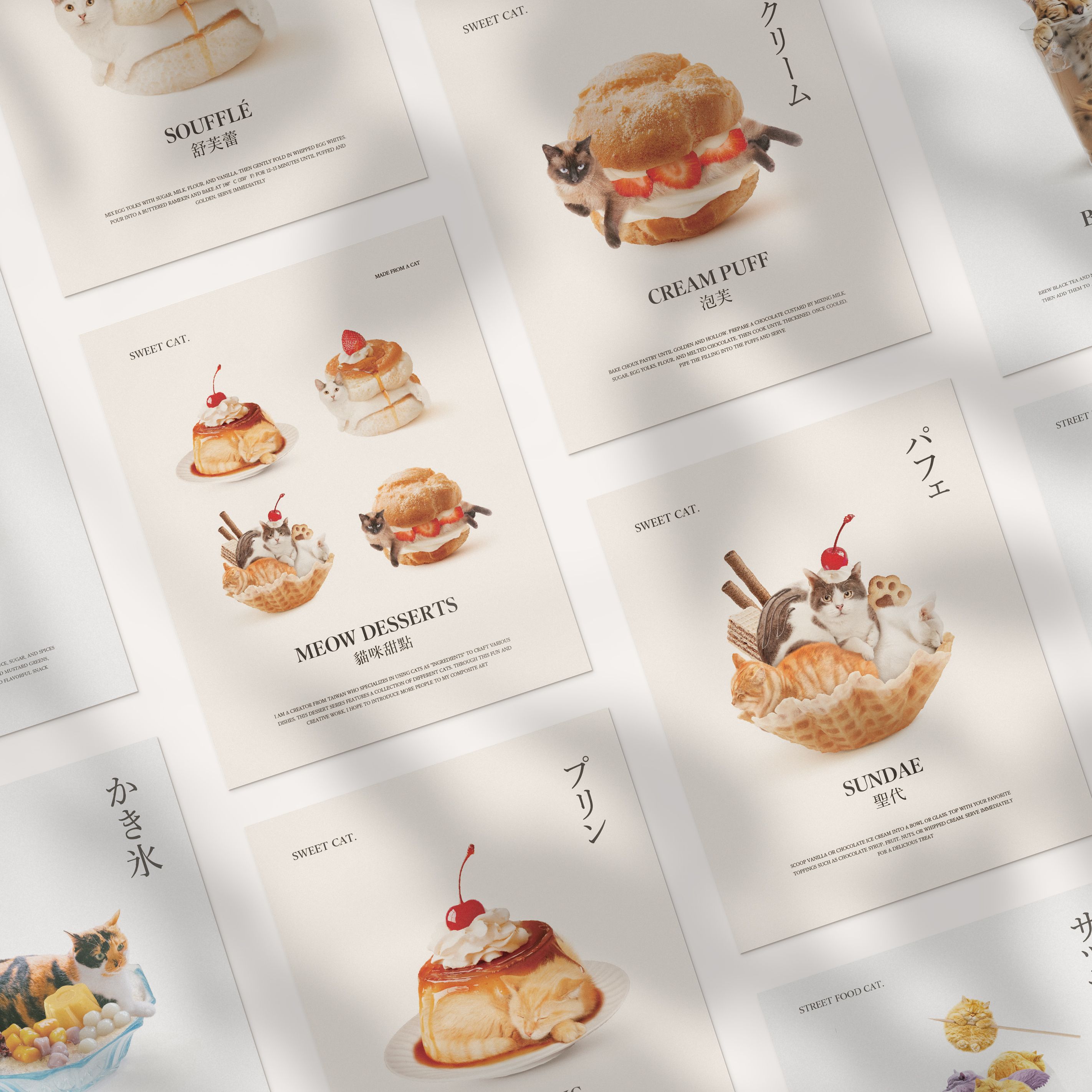 貓の料理｜明信片