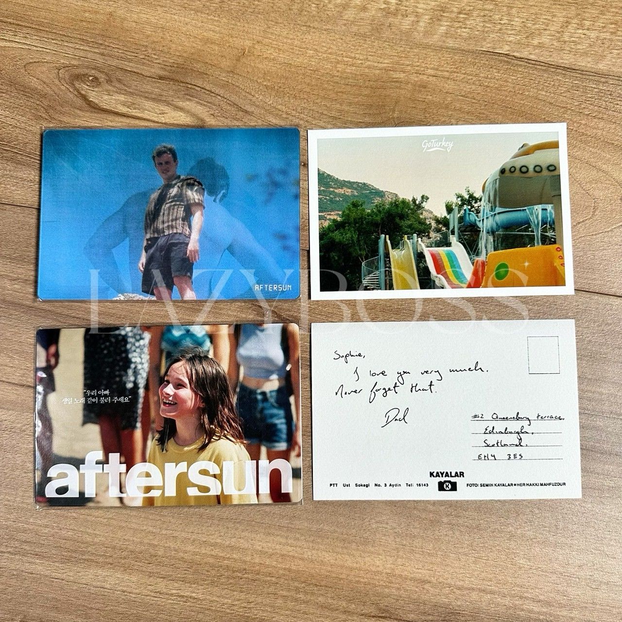 韓國 CGV 日麗 （Aftersun）立體明信片 + Calum的信