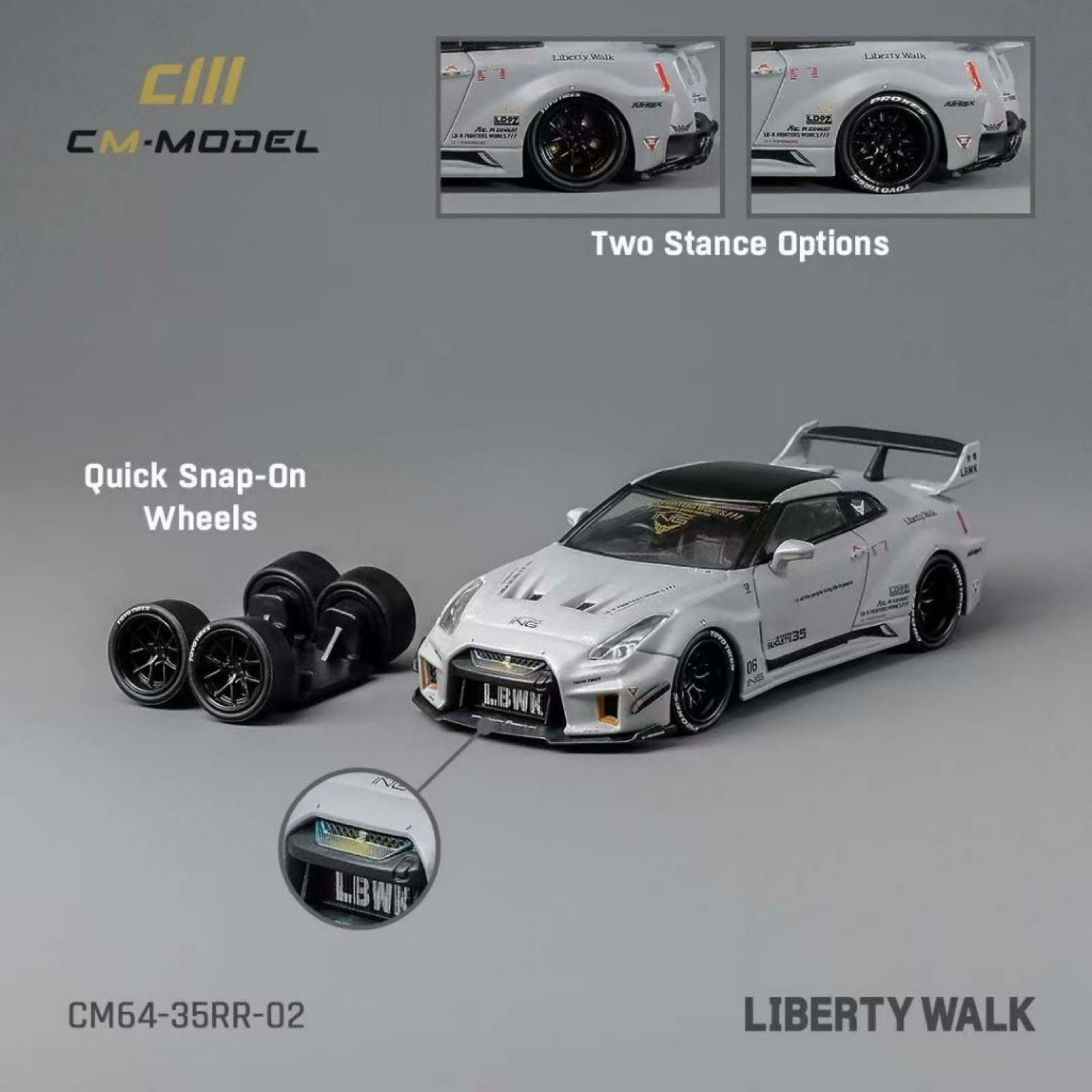 CM Model 1/64 NISSAN LBWK GTR R35 35GT-RR 