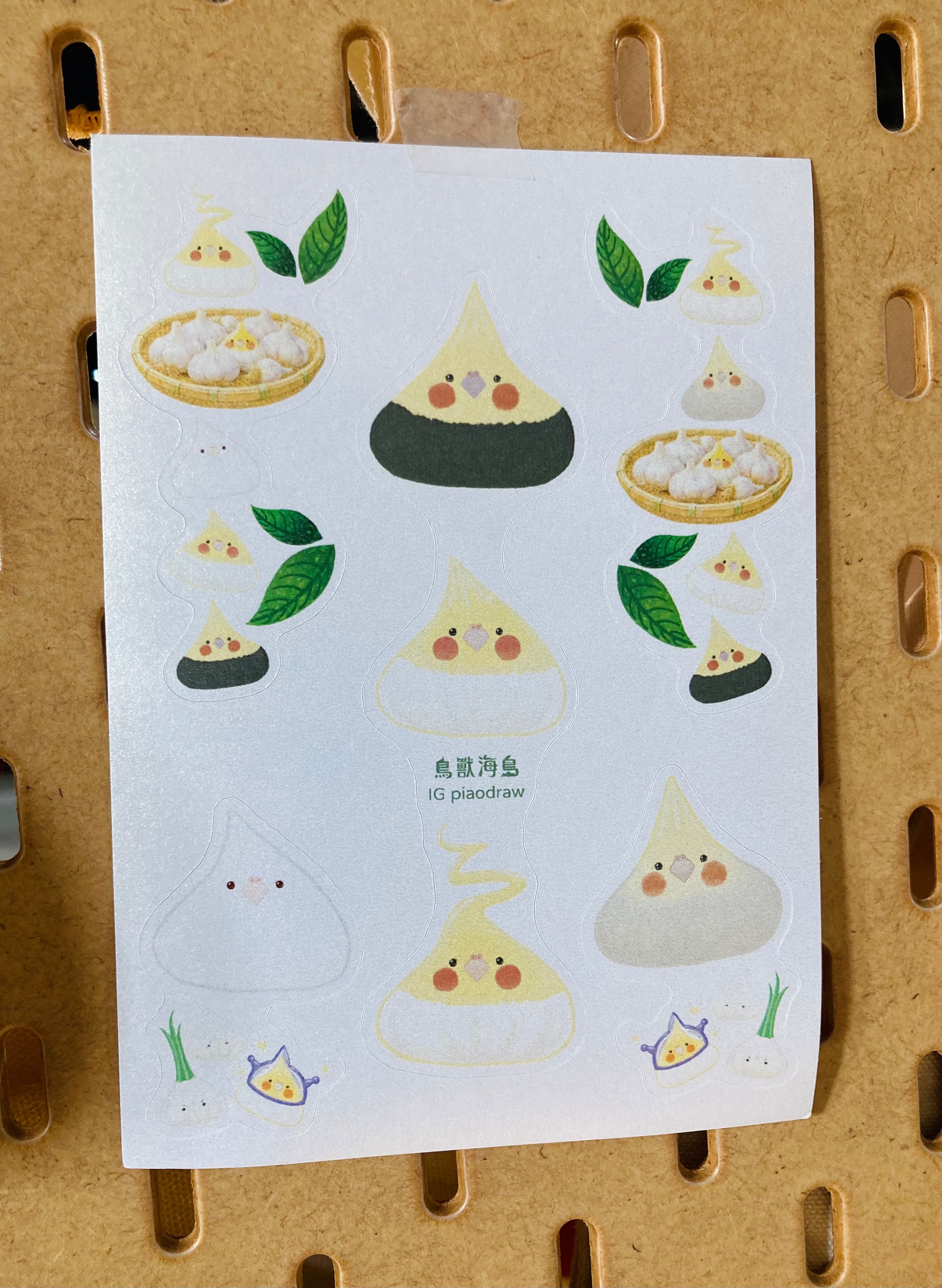蒜頭雞貼紙 小鳥 蒜頭雞 玄鳳鸚鵡 鳥奴 鳥控
