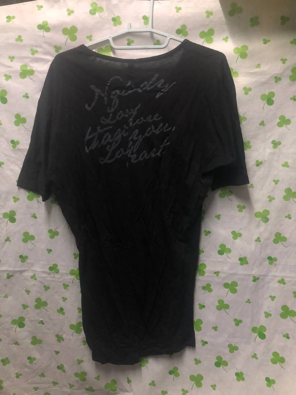 ♛ROSEMAYR♛廠商寄賣-網紗蝴蝶結印刷字母短袖上衣