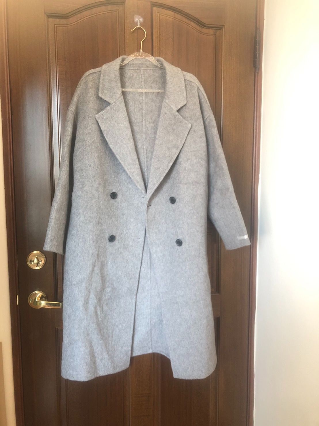 ♛ROSEMAYR♛廠商寄賣-C3882淺灰韓式毛呢大衣