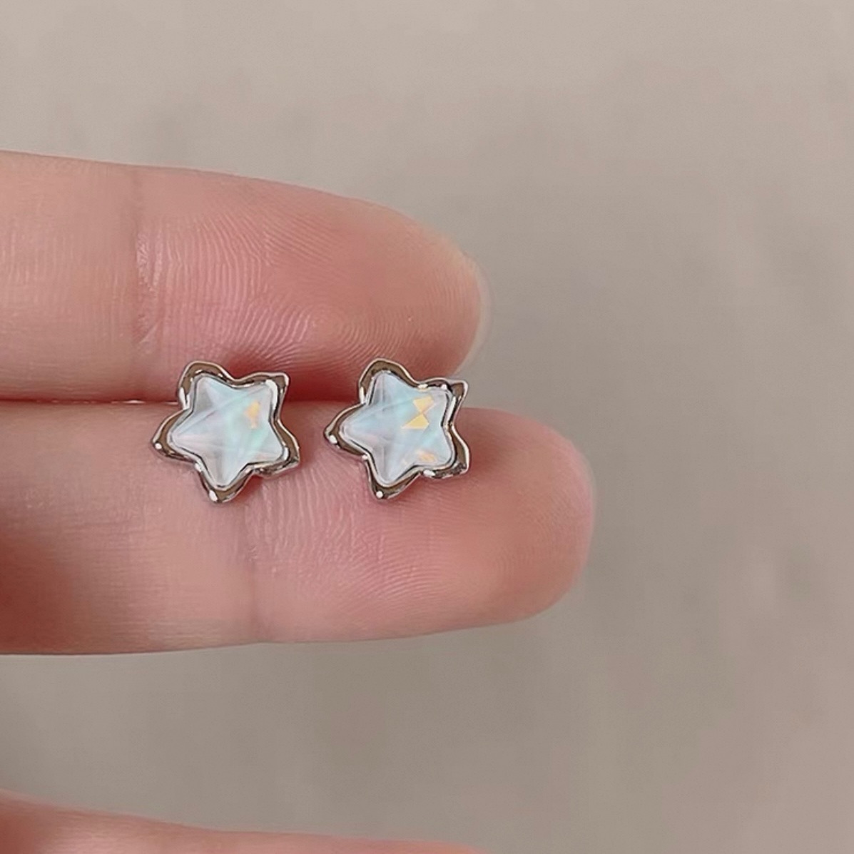 星星鋯石耳釘