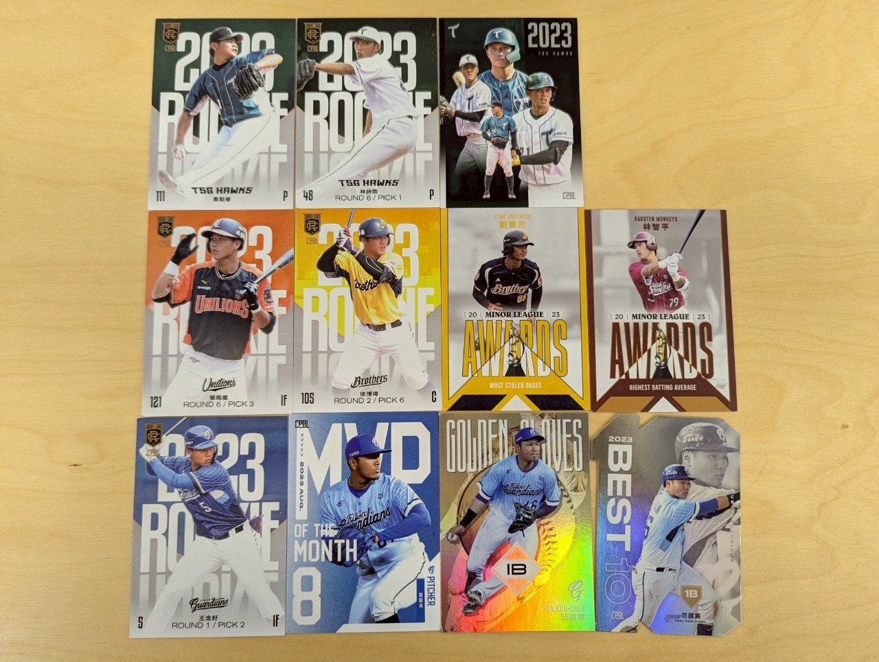 【2023中職球員卡】團隊卡 新人卡 獎項卡 MVP 金手套 最佳十人