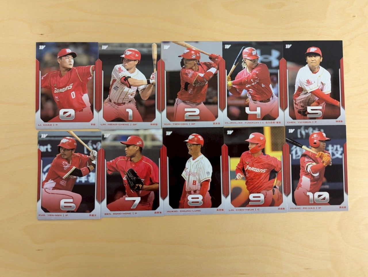 【味全龍球員卡Vol.1】 普卡 背號0-62