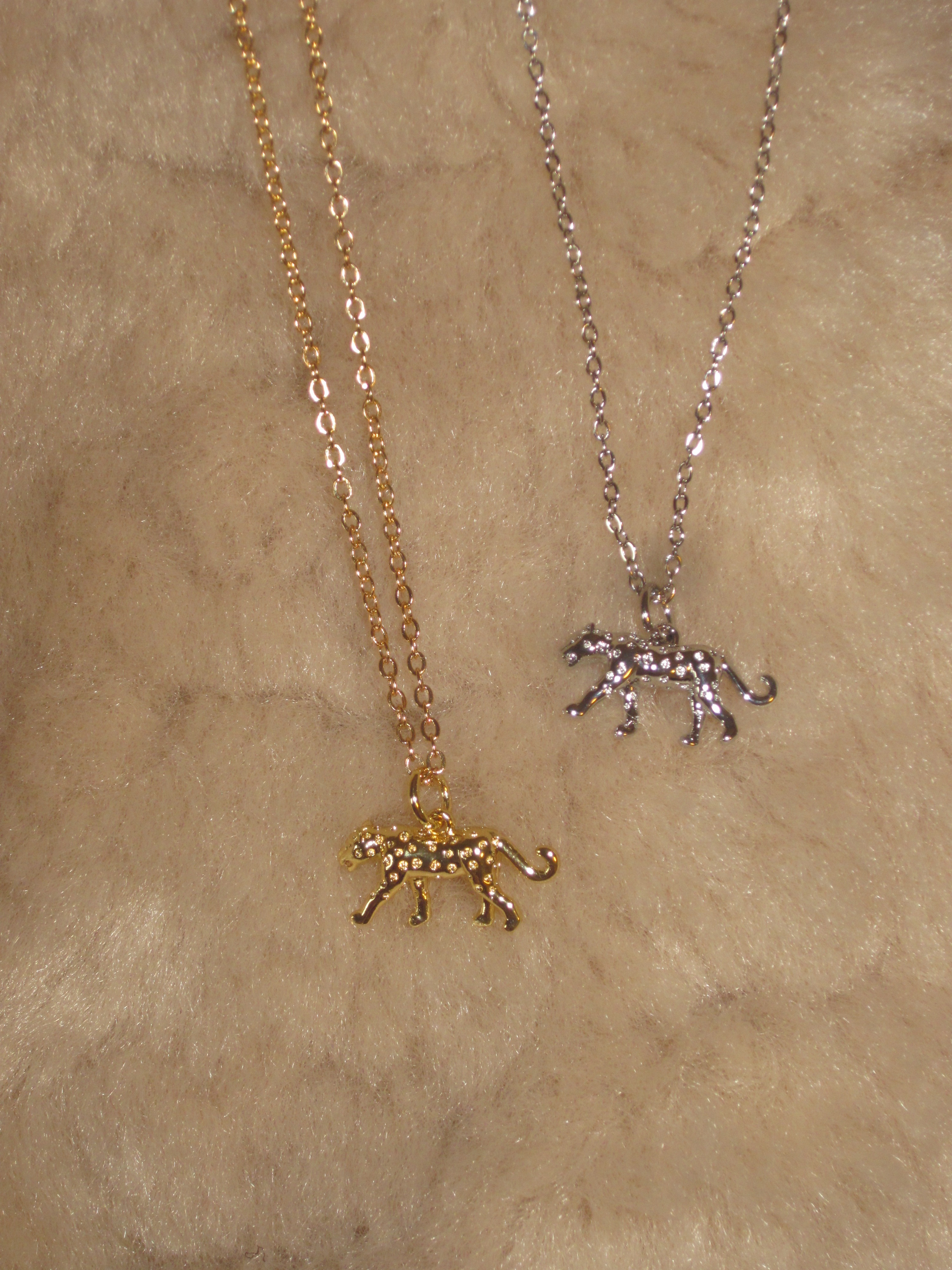 Silver / Gold leopard necklace