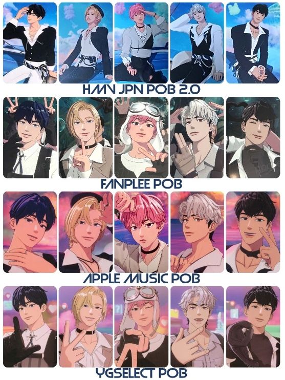 迷二特典HMV1.0、2.0、Fanplee、YG、WVS、阿拉丁、DMM、AM、MSP