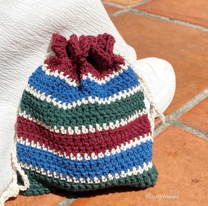 ꒰ 復古茄芷束口袋 ꒱