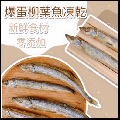 【汪富貓】爆蛋柳葉魚凍乾