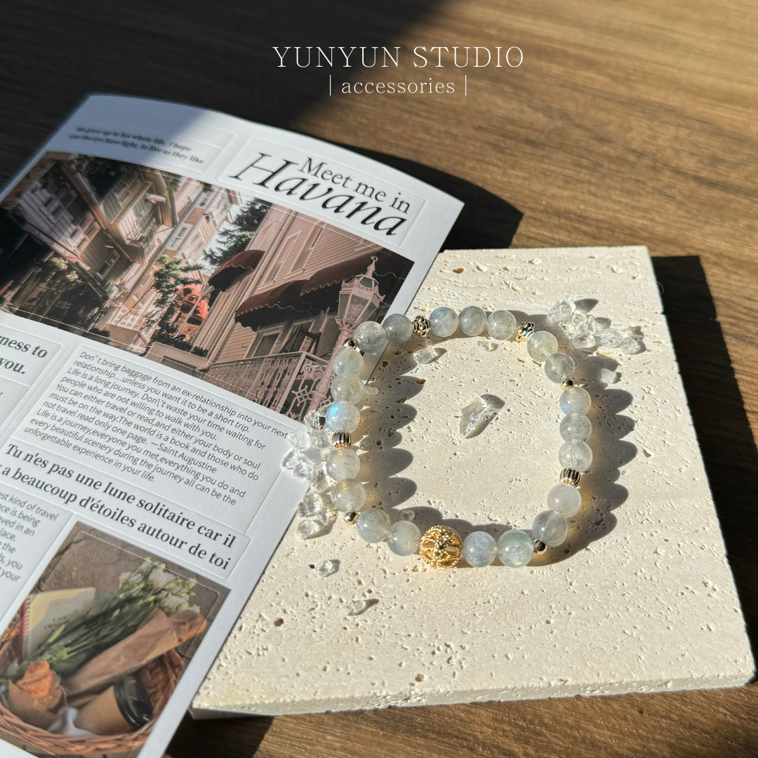 灰月光手鍊 ‧₊˚🤍 * ⋆𓈒