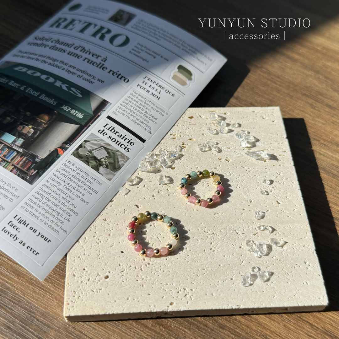 彩碧璽戒指ฅ՞• •՞ฅ