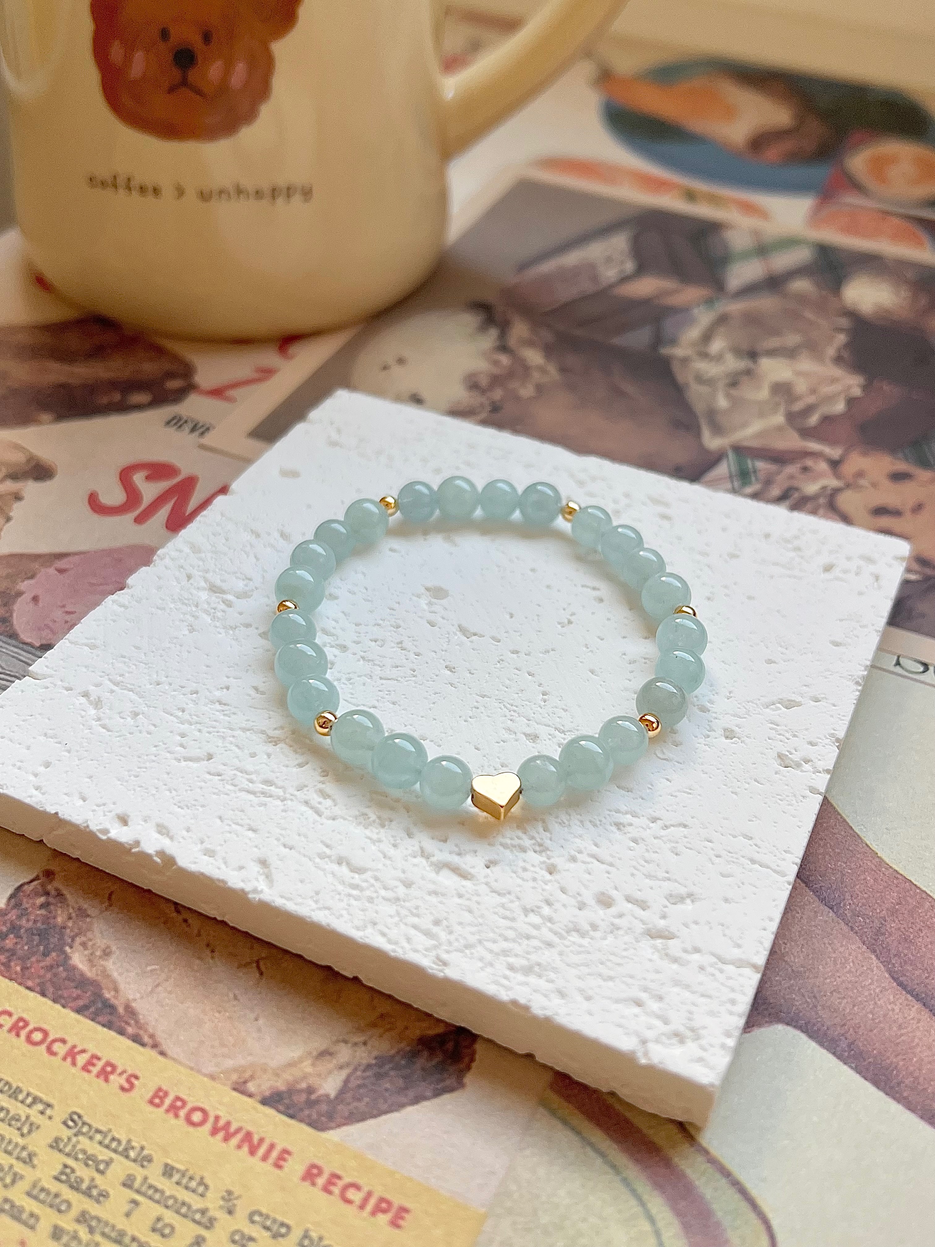 手鍊-海藍寶ฅ՞• •՞ฅ