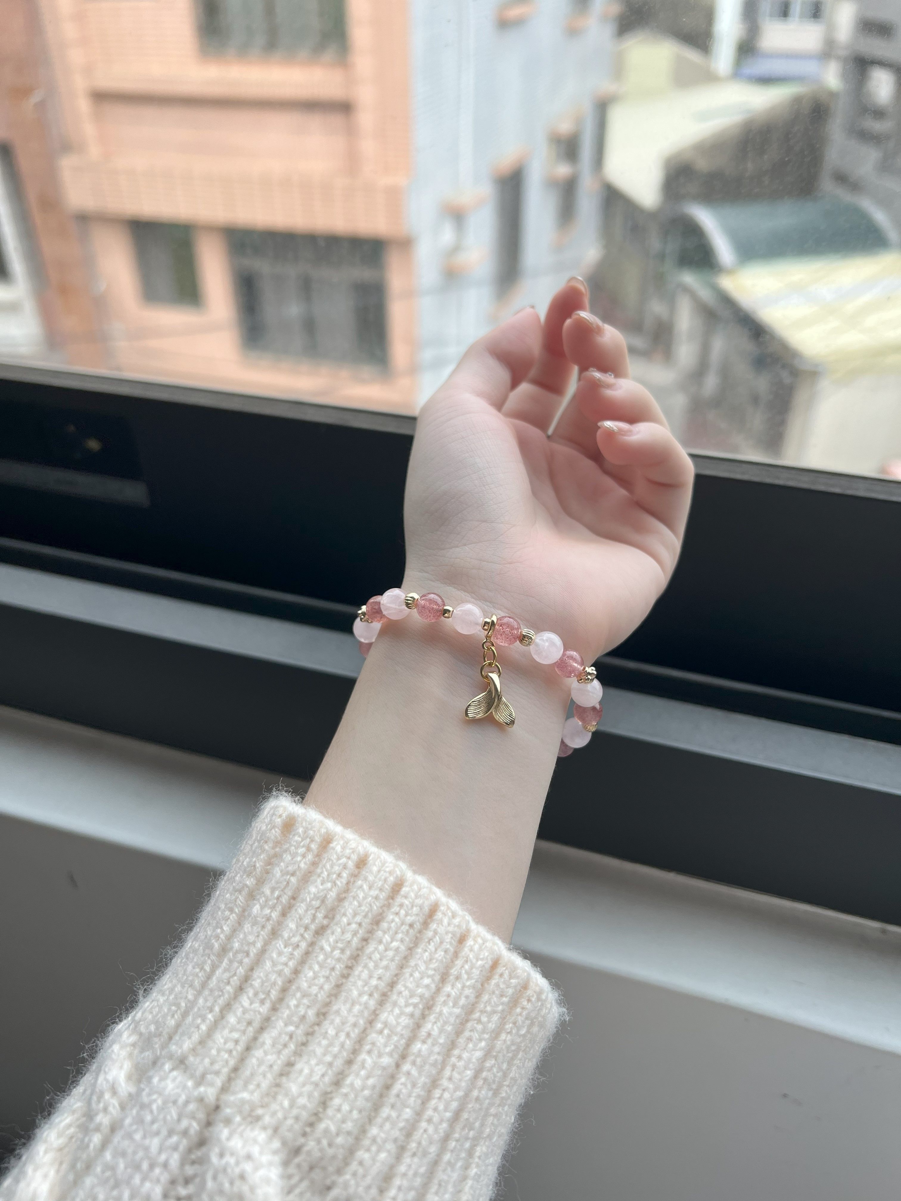 手鍊-藍月光、粉晶、草莓晶