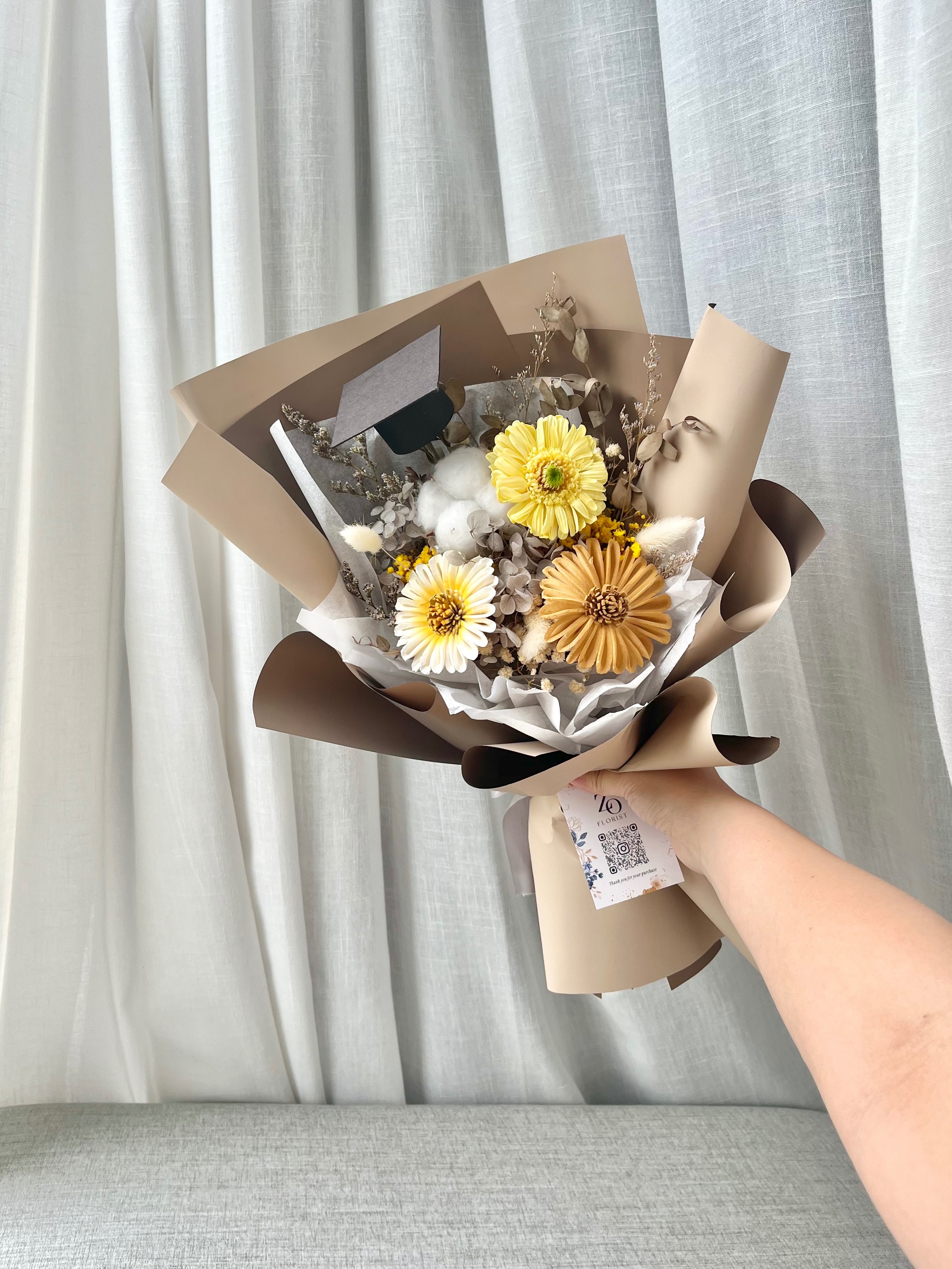 索拉乾燥畢業花束