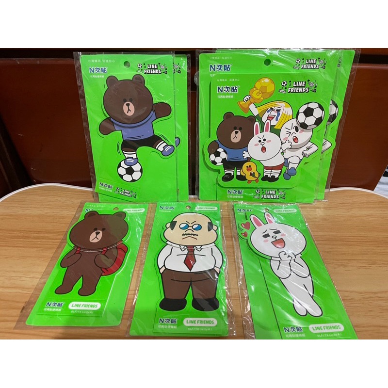 N次貼 LINE FRIENDS 可再貼 可站立 便條座 便條紙 便利貼 全新