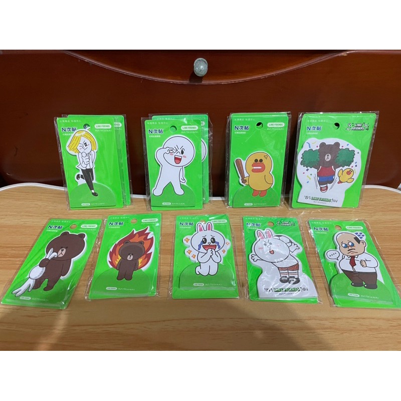 N次貼 LINE FRIENDS 可再貼 可站立 便條紙 便利貼 全新