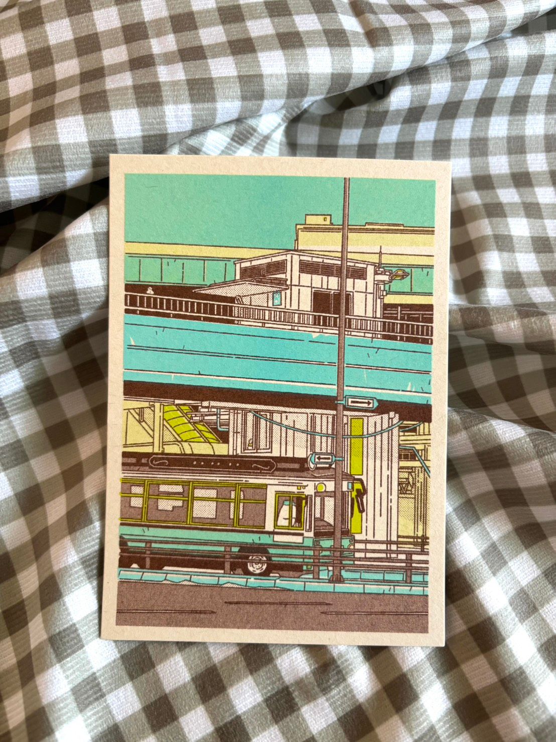 Riso孔版明信片_車站