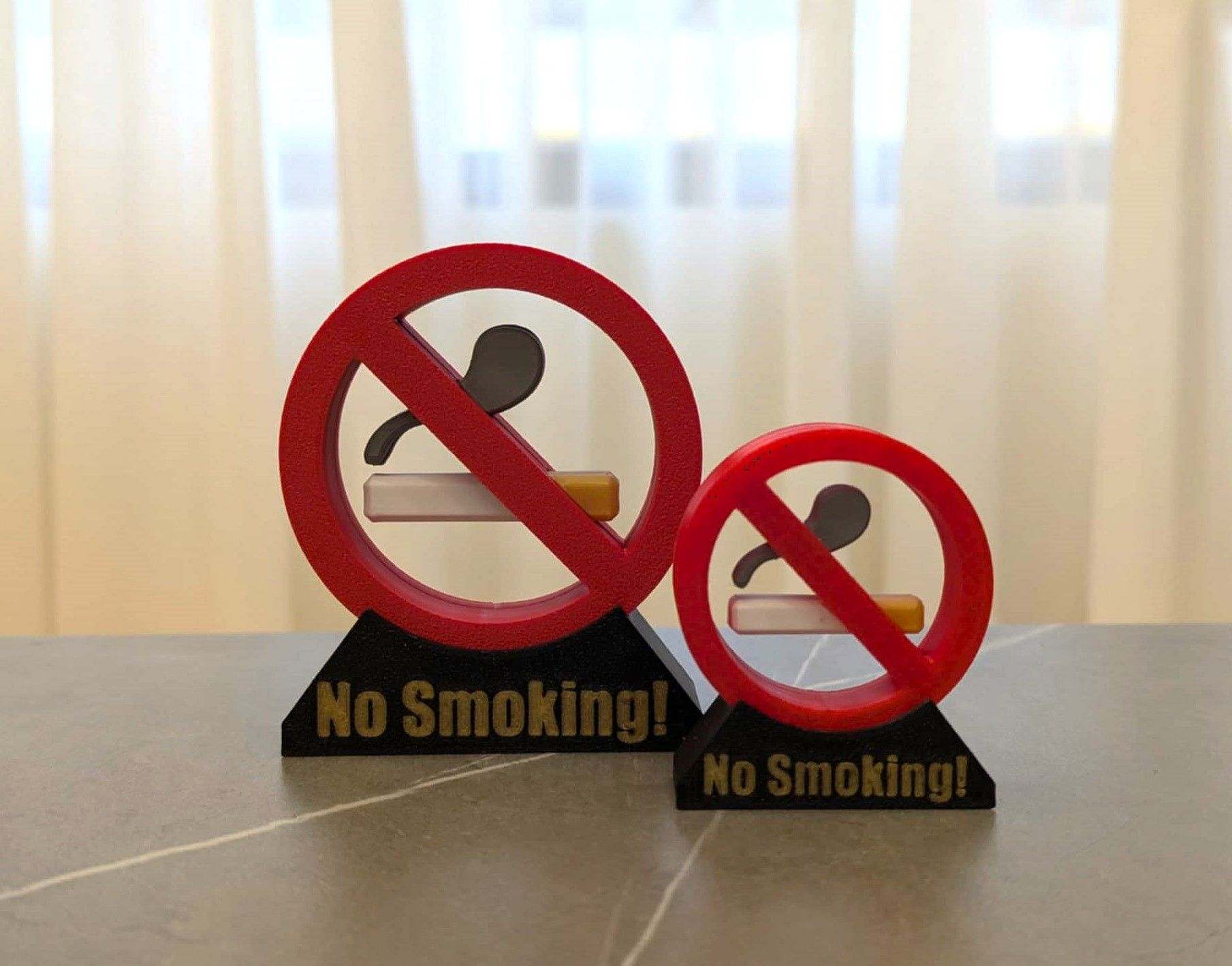 「禁止抽菸 No Smoking」 立體版 / 3D列印