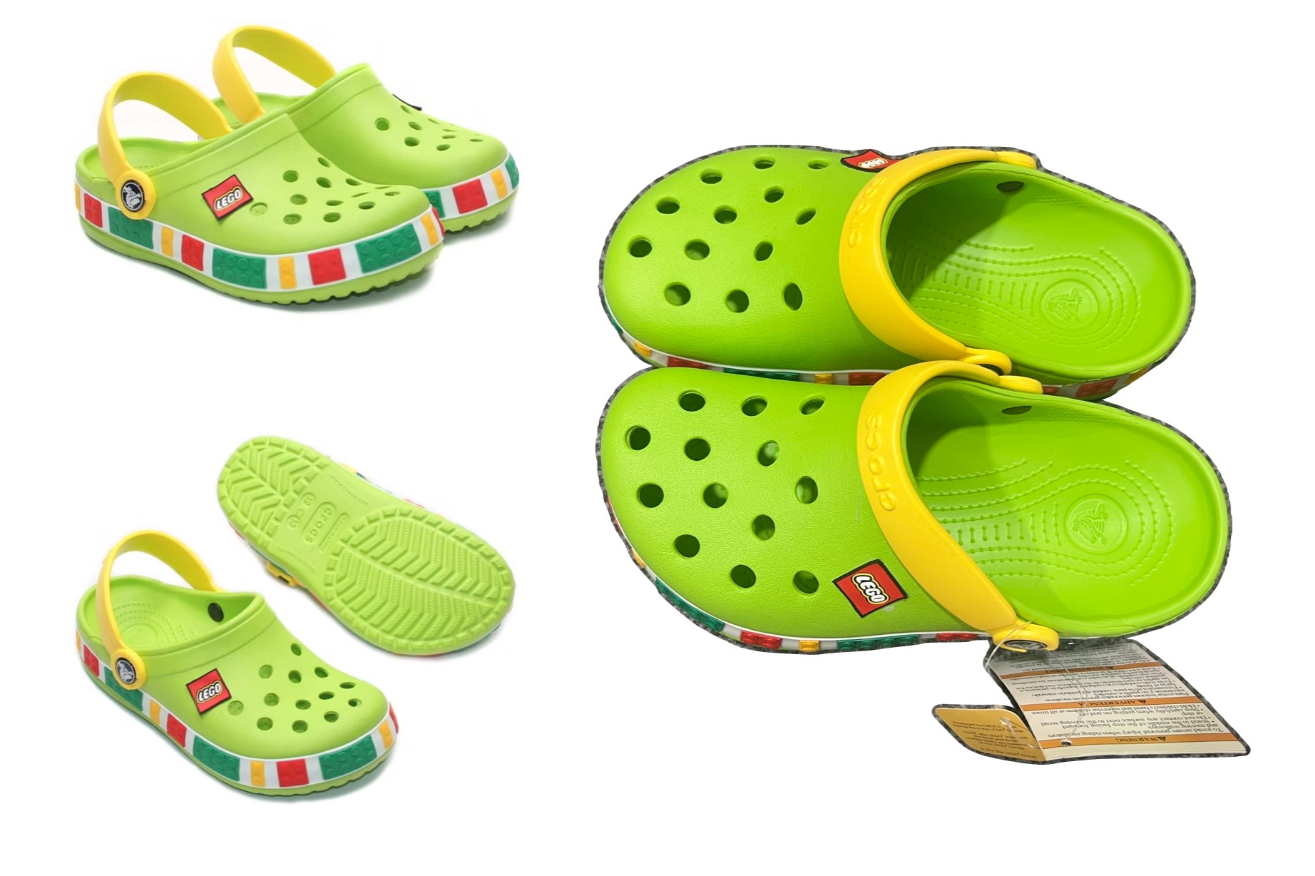 43.Crocs童鞋 洞洞鞋lego樂高 男童 女童 涼鞋 拖鞋 沙灘鞋 Crocs童鞋 綠 J3