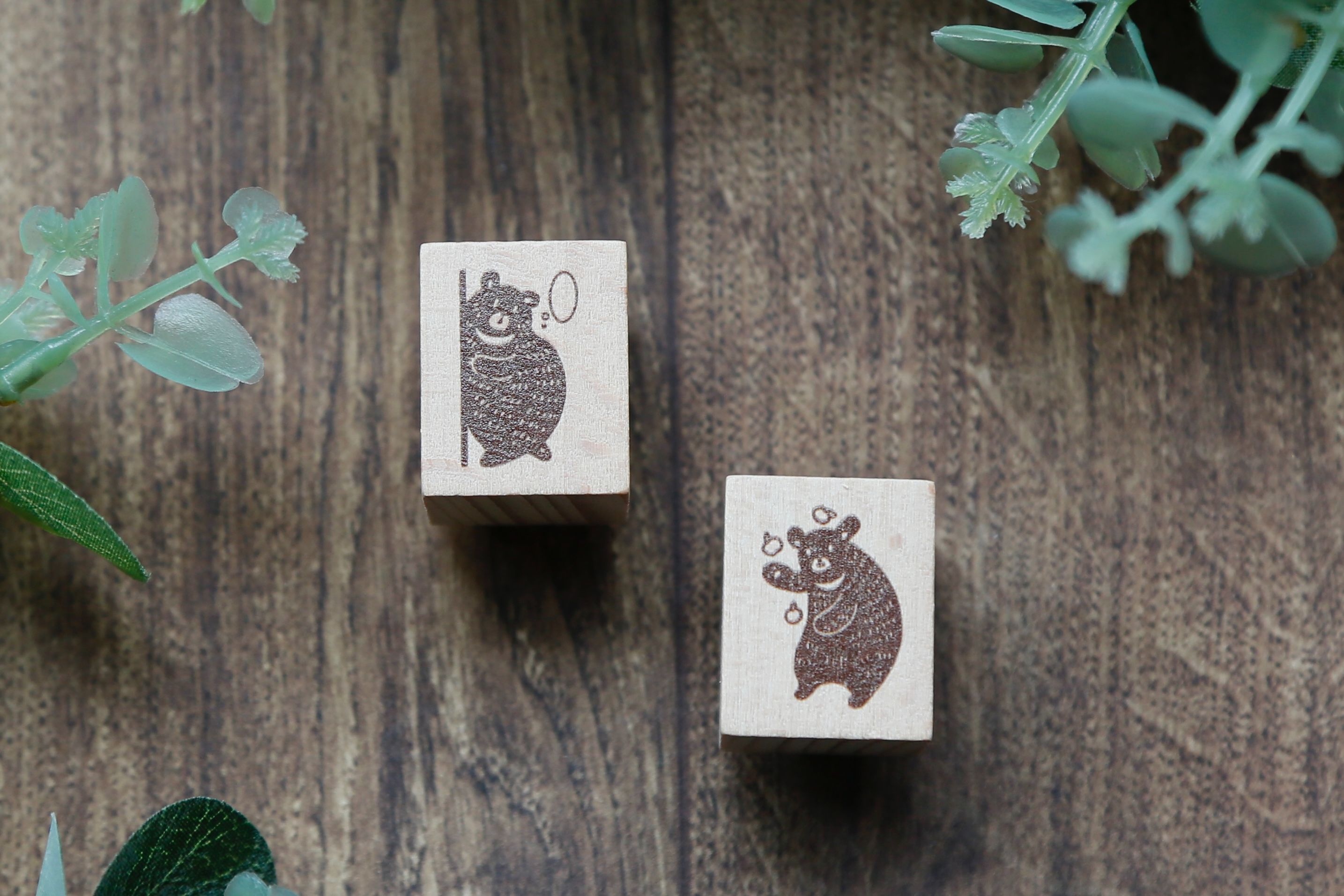 熊熊系列櫸木製印章