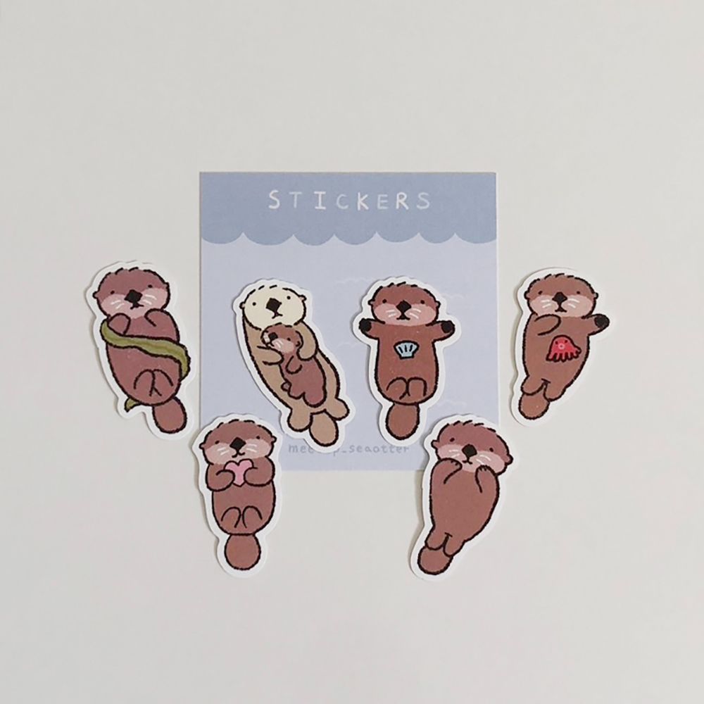 海獺咪寶🦦 防水貼紙組合包 （六入）