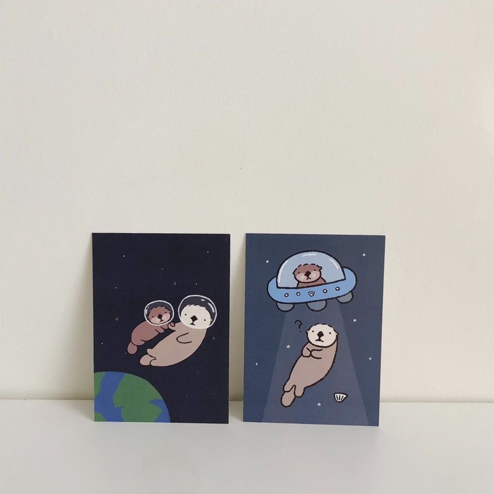 海獺咪寶🦦 太空系列明信片🛸