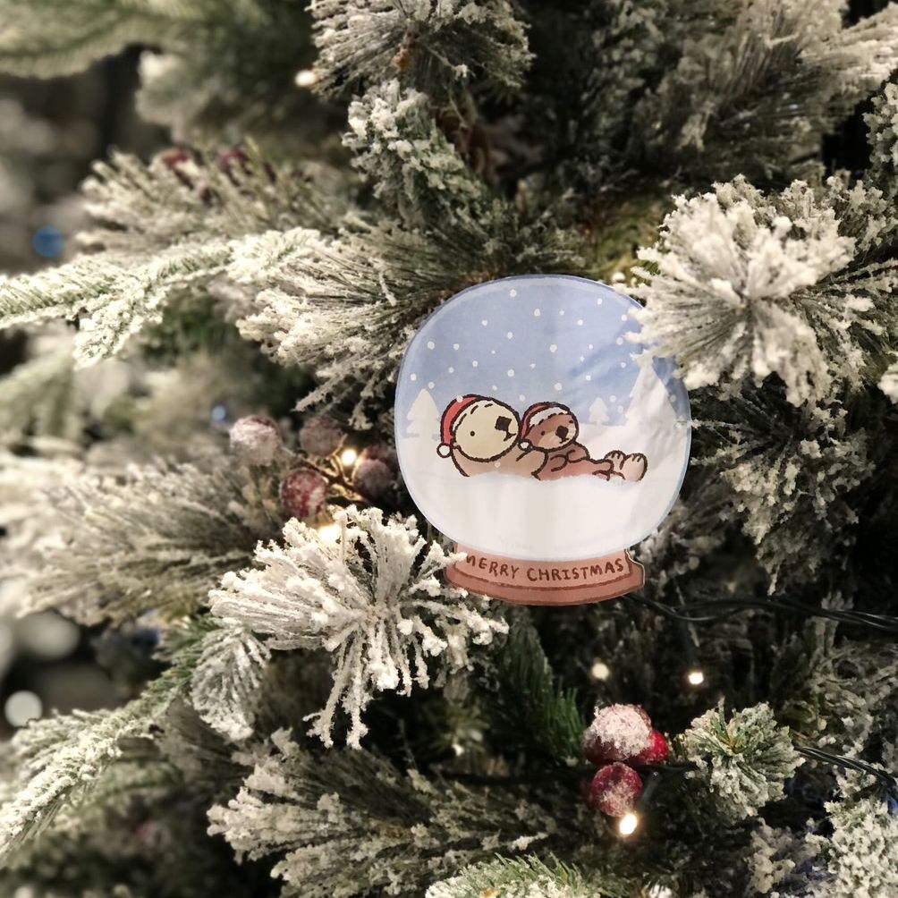 海獺咪寶🦦 聖誕水晶球 造型卡片