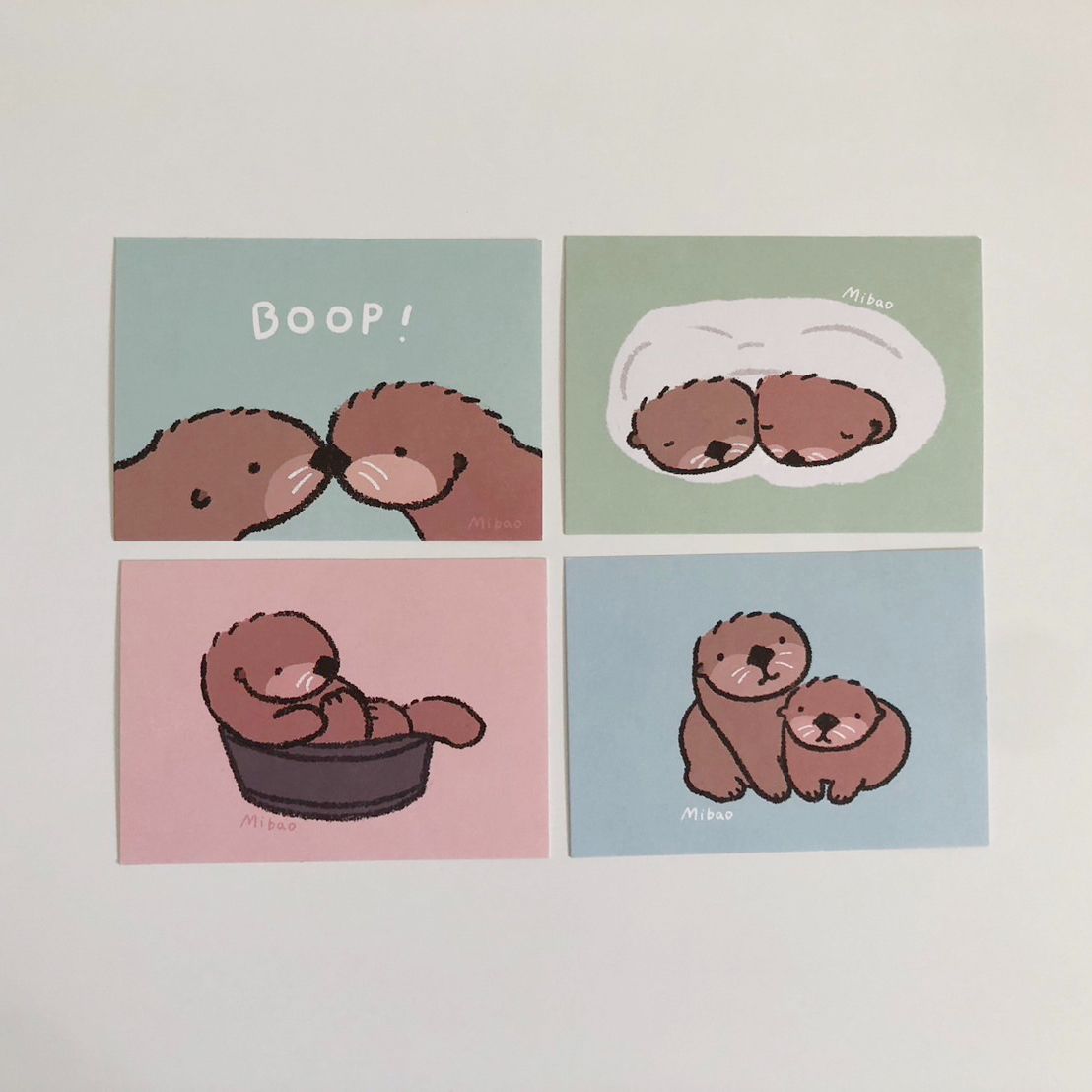 海獺咪寶🦦 海獺寶寶 明信片+貼紙套組 （淨收益1/3將捐給VAMMRS）
