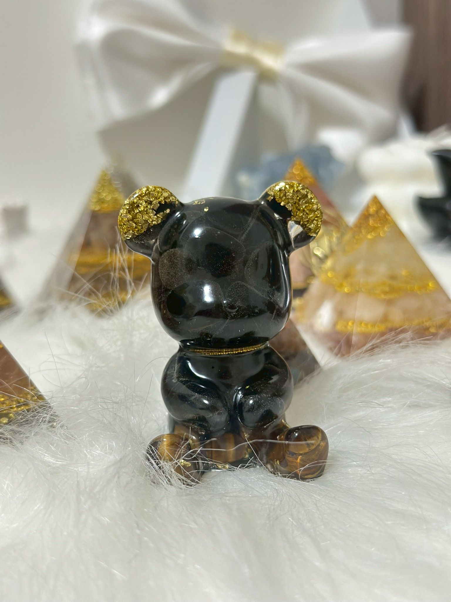 奧剛（Orgonite）｜小熊｜溫柔守護你的日常，結合多種療癒水晶