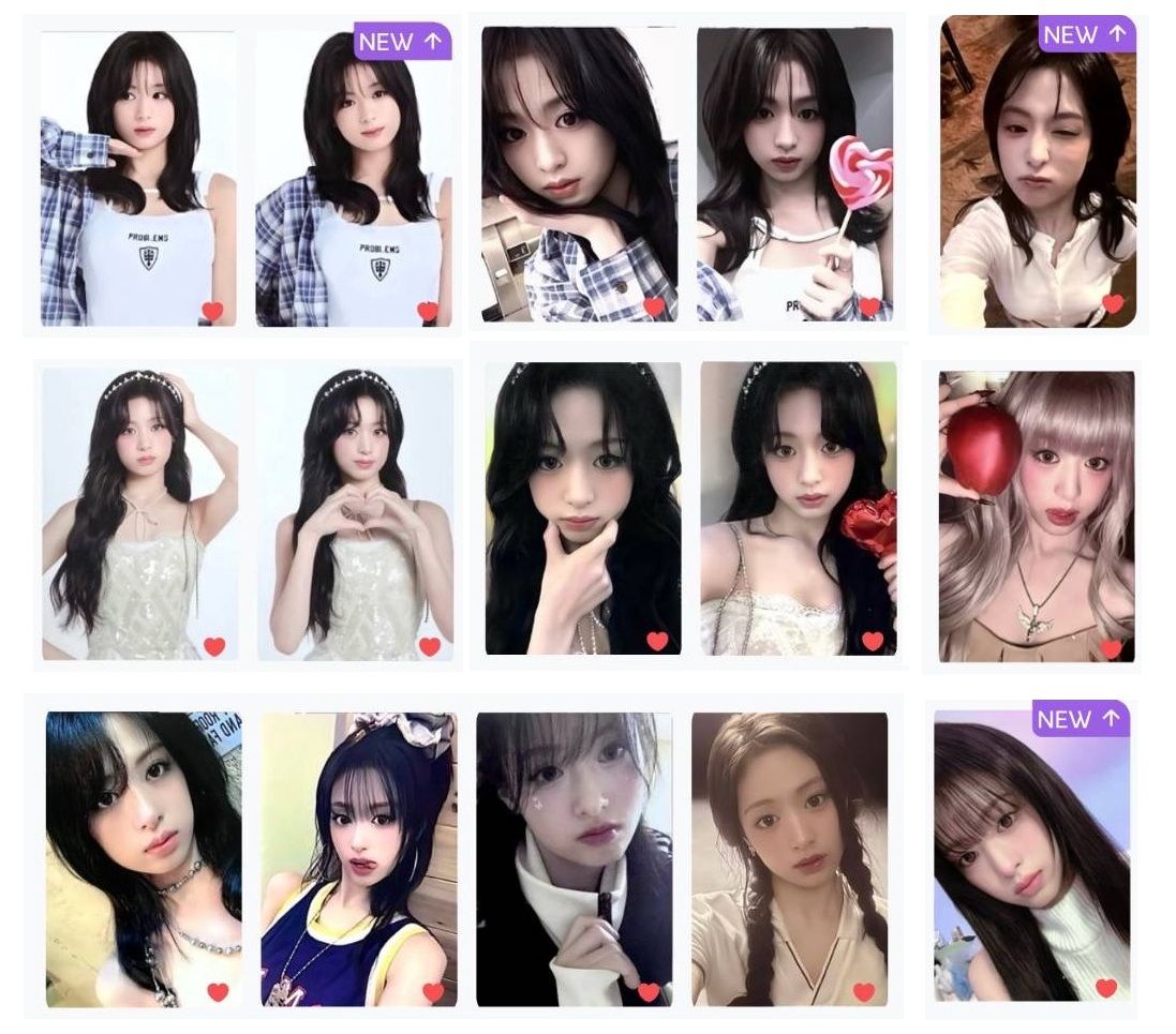 Ahyeon（圖片從左到右依序為12345）