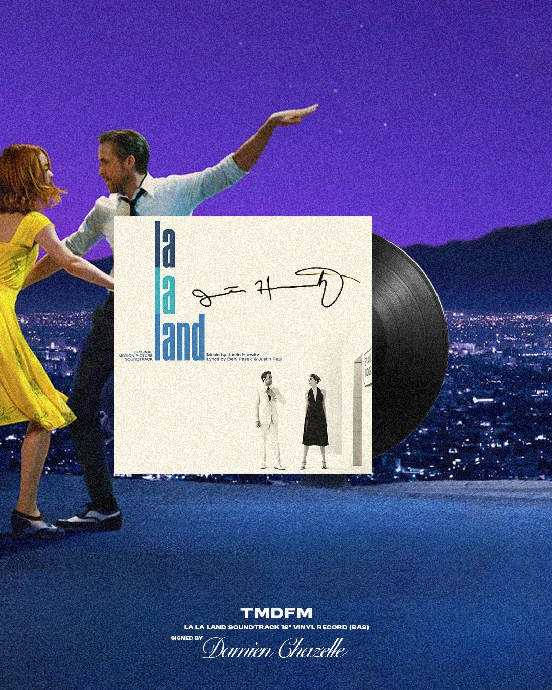 【樂來越愛你（La La Land）】電影原聲帶金獎作曲家 𝙅𝙪𝙨𝙩𝙞𝙣 𝙃𝙪𝙧𝙬𝙞𝙩 親簽黑膠