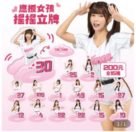 捷克交流賽 應援女孩搖搖立牌