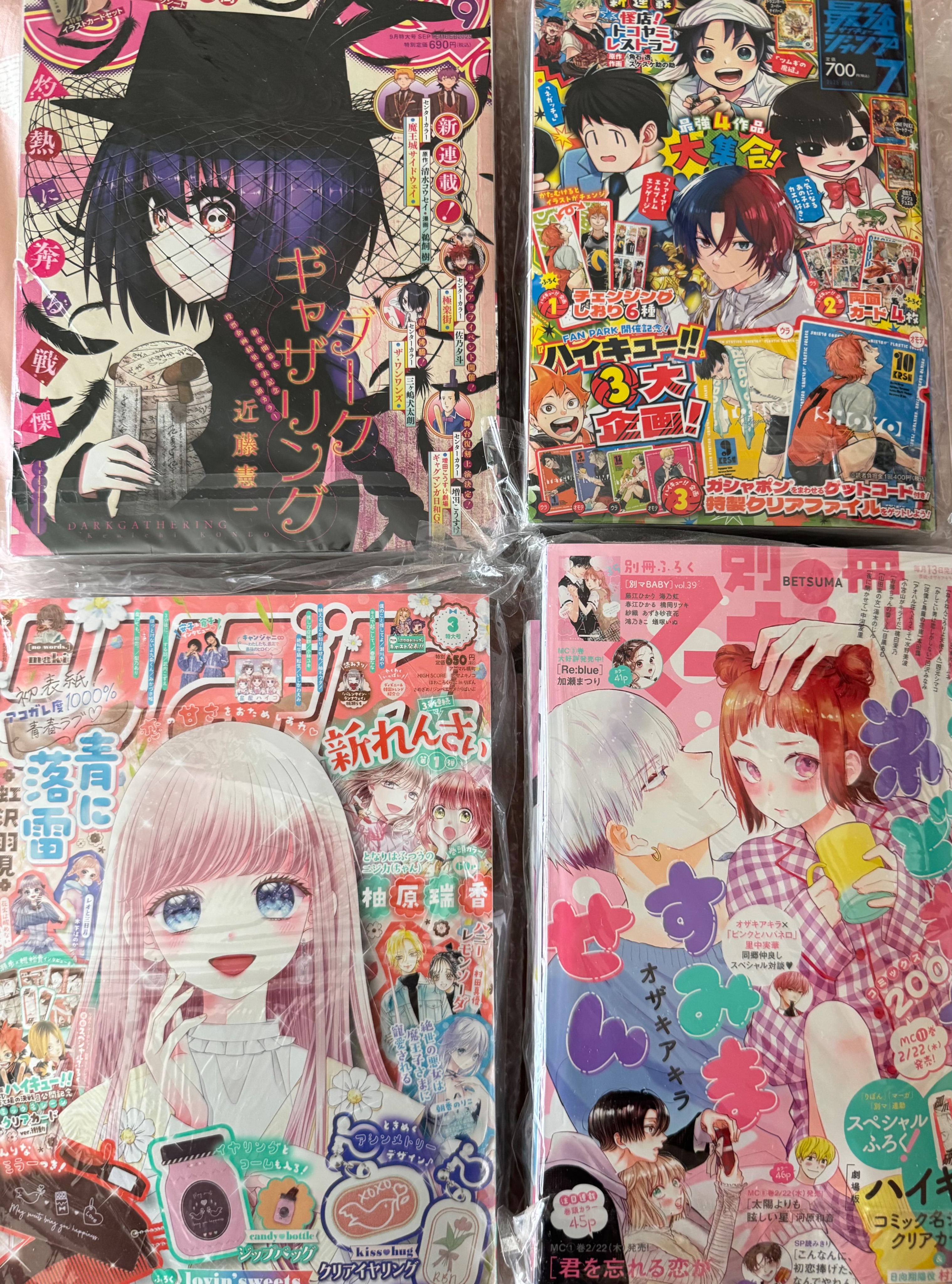 雜誌（無排少和極樂街附錄）、小說