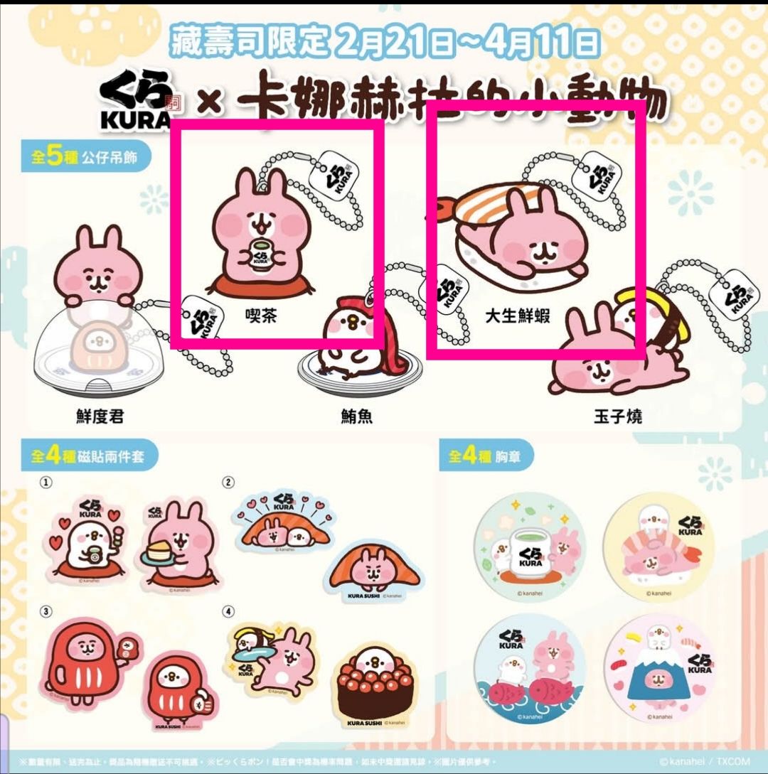 藏壽司扭蛋卡娜赫拉