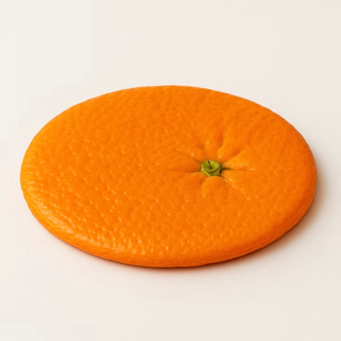 可愛又實用！被捶扁的水果杯墊🍊