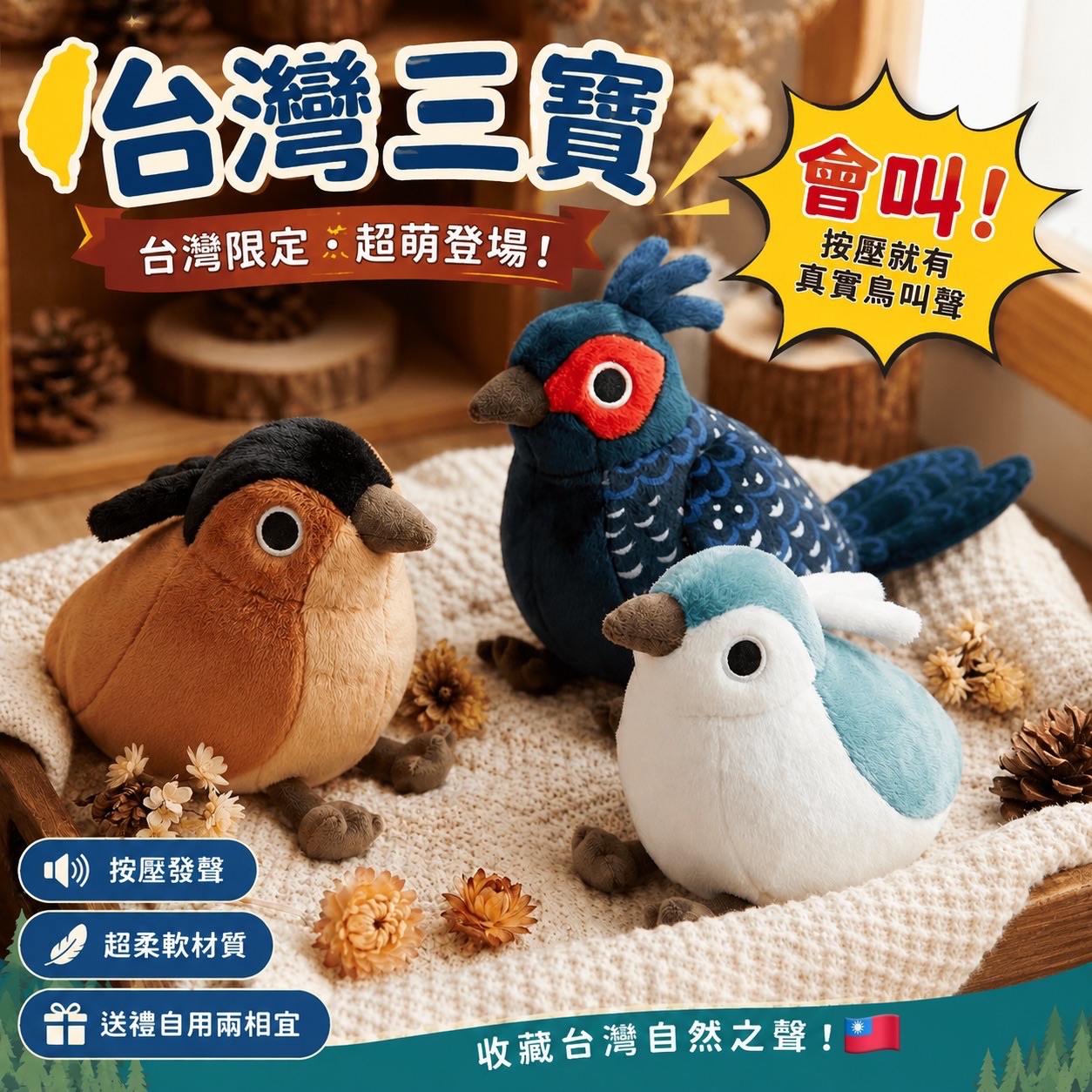 【預售】【7-9月出貨】台灣三寶（有聲）