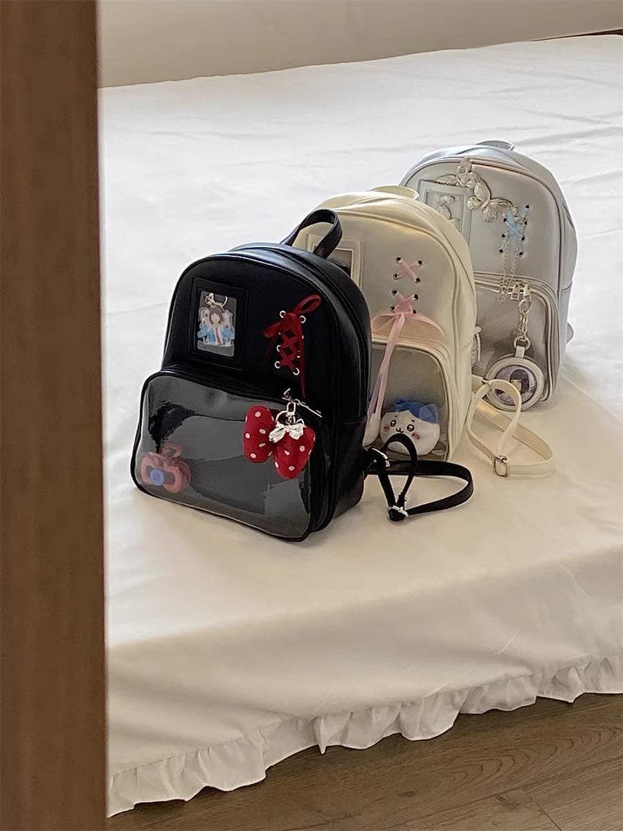 【Q06】絲帶雙肩痛包