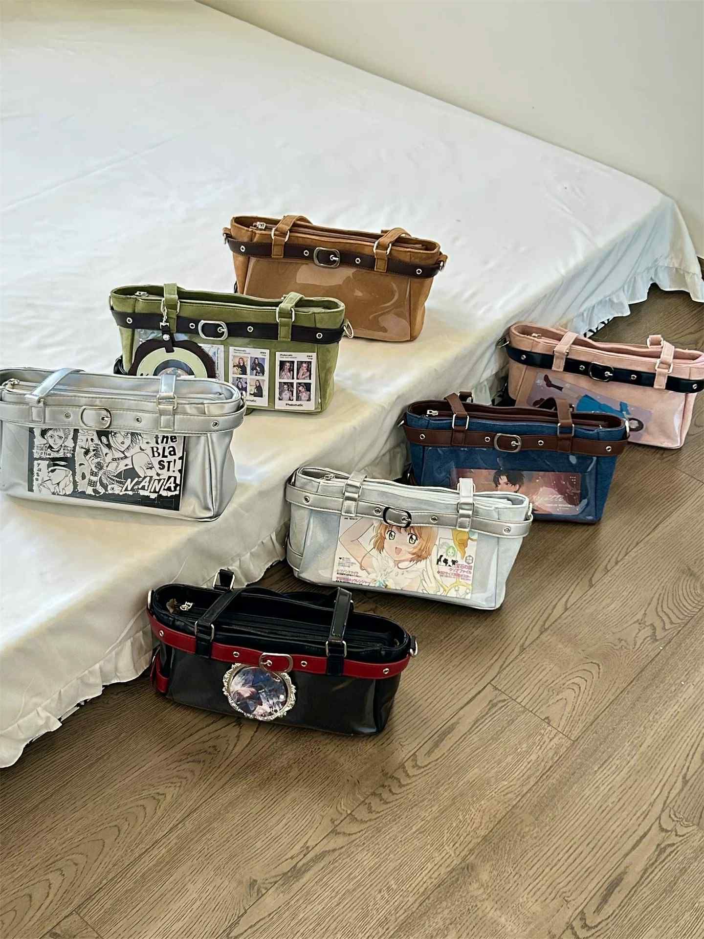 【Q22】暗格利特小食量吧唧透明二次元演唱會藏支架斜挎包