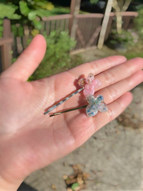 手作髮夾·小髮圈｜ 丁香花 ❀ ꔛ⋆｡˚[乾燥花甜美風格飾品]