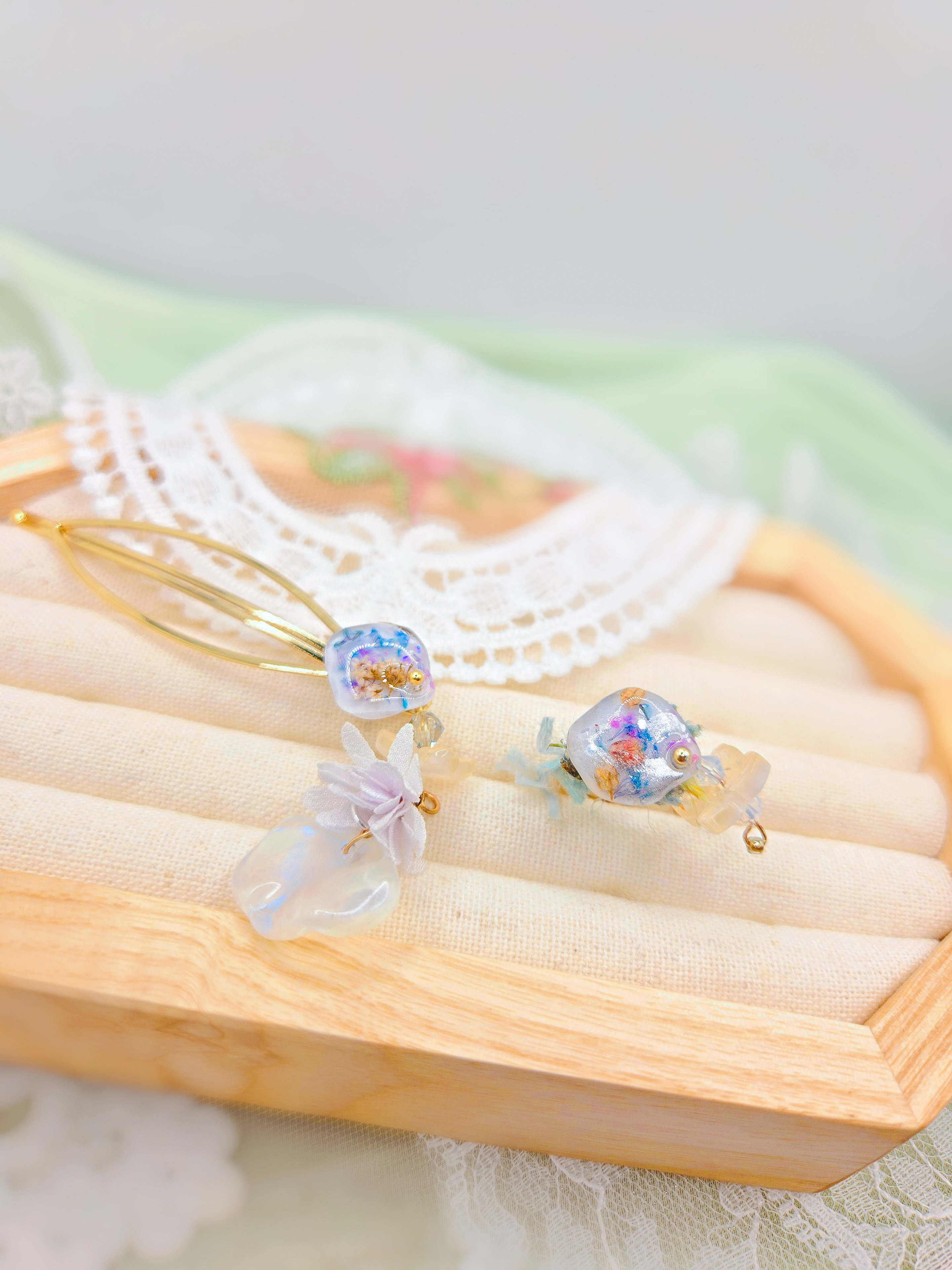 手作髮夾/戒指 吊墜款式｜溫柔夏語系列𓂃新色入荷