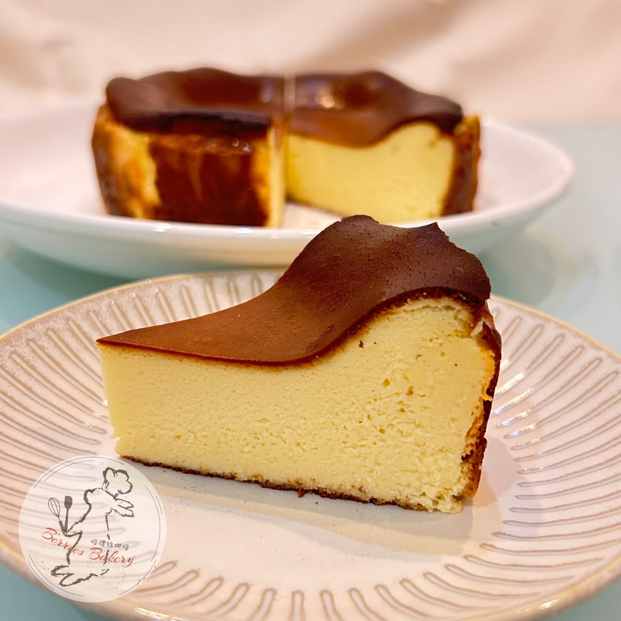 巴斯克乳酪蛋糕切片