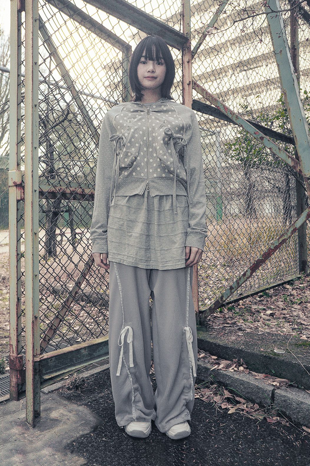 Dot big pocket hoodie zip-up（兩色）（官方4/24後出貨）