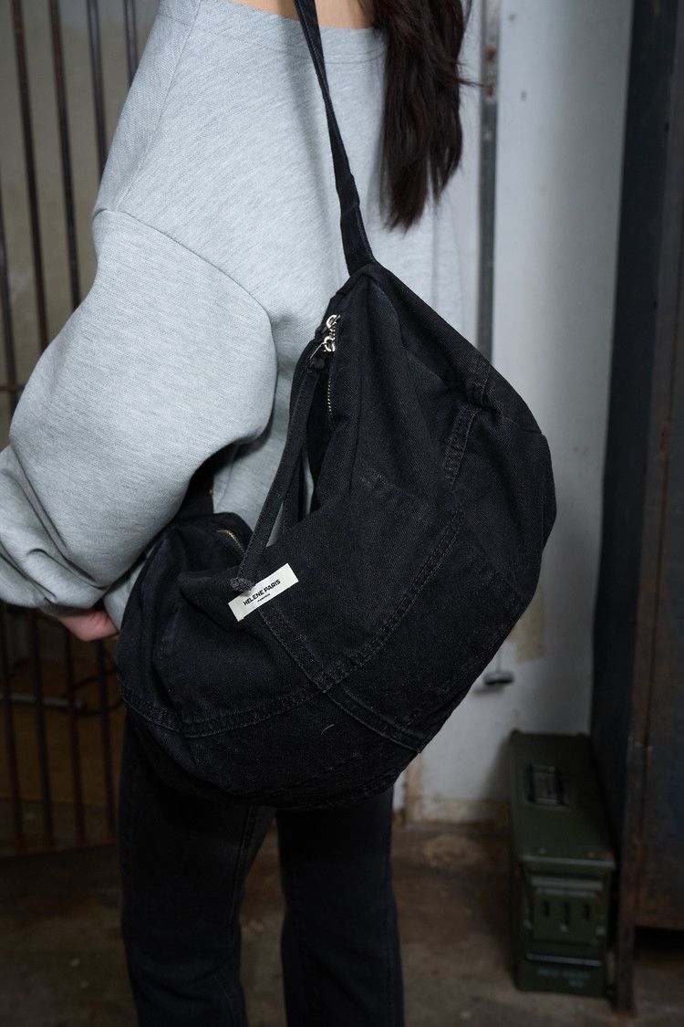 워시드 데님 크로스백（兩色）