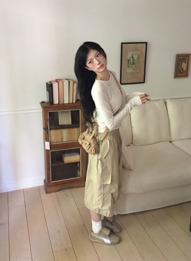 부기 핀턱 버뮤다 카고 팬츠（四色）